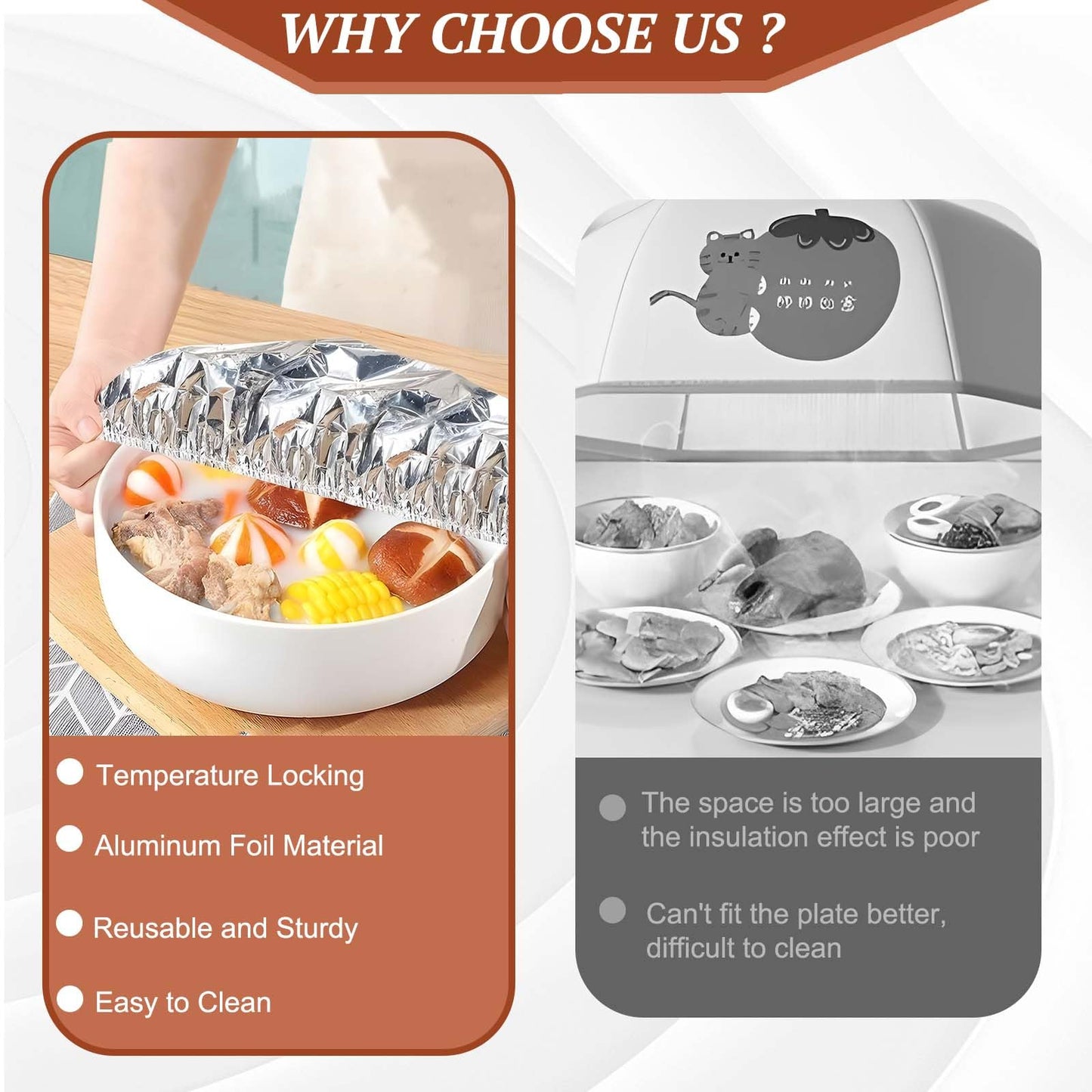 🔥 LAST DAY 49% OFF- Reusable Aluminum Foil Food Covers