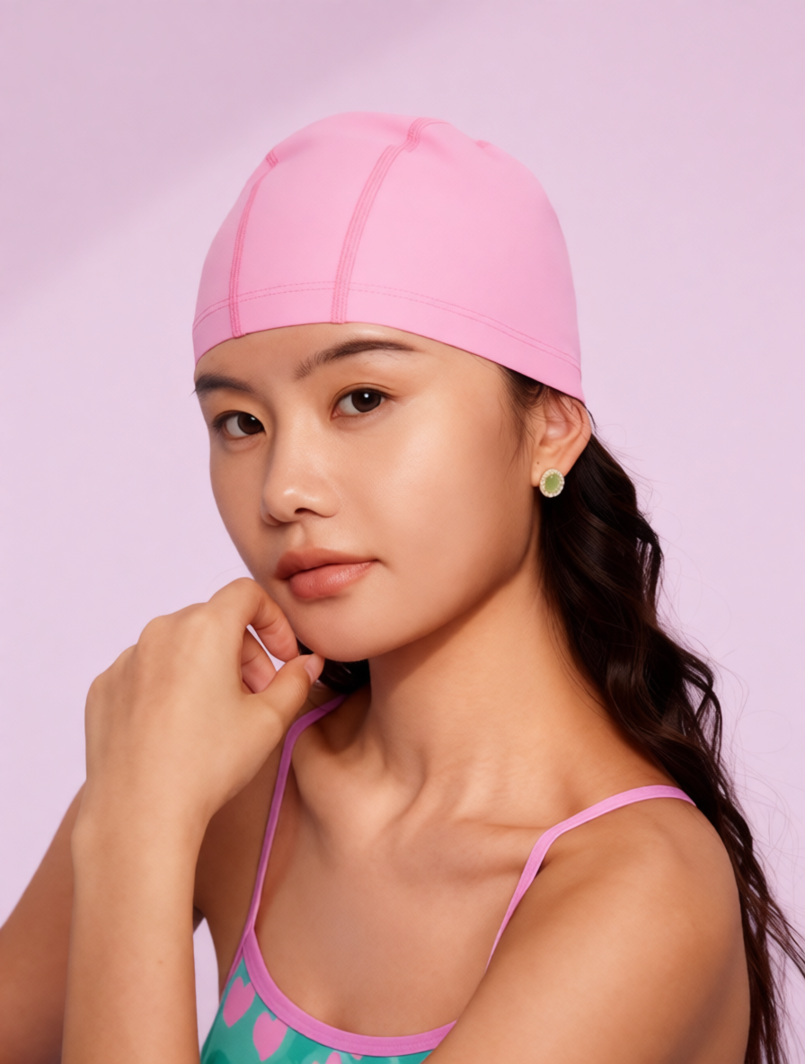Silicone Swim Cap for Women - Anti-Slip, Water-Resistant, Comfort Fit Swimming Hat with Soft Material and Smooth Surface