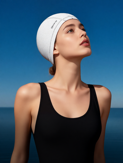 Cotton Blend Swim Cap with Anti-Fog Design for Women - Lightweight, Breathable, UV Protection, Comfort Fit
