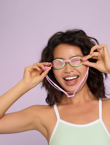 Silicone Swim Goggles with Anti-Fog Lens and UV Protection for Kids and Adults