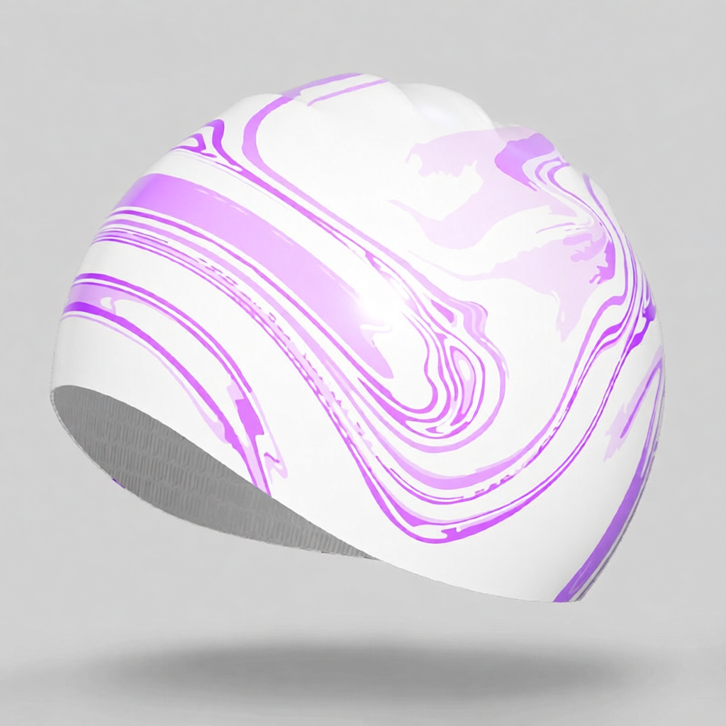 Silicone Swim Cap with Anti-Slip Design for Women, Waterproof and Comfortable Swimming Hat for Long Hair, Soft Elastic Material