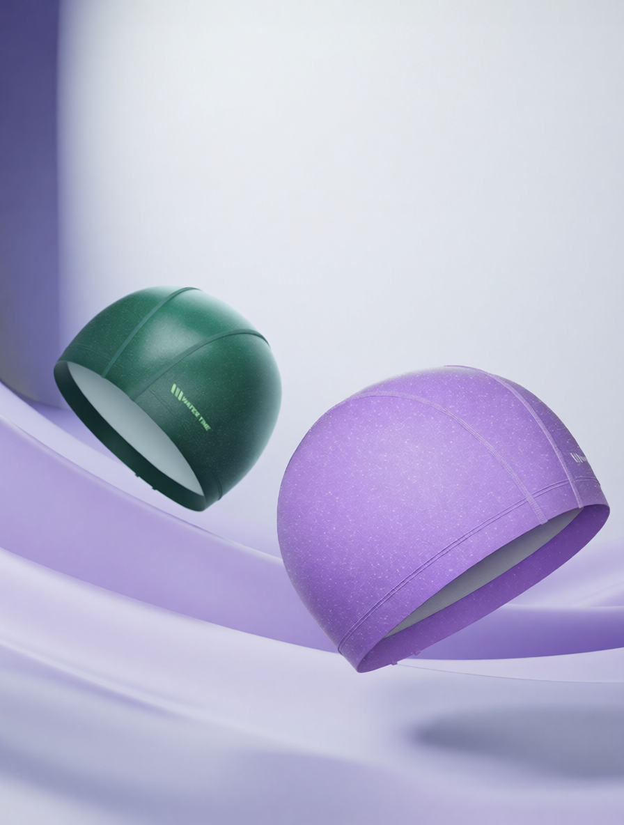 Cotton Blend Swim Cap with Anti-Fog Design for Women - Lightweight, Breathable, UV Protection, Comfort Fit