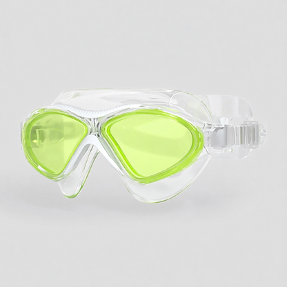 Transparent Silicone Swim Goggles with Pink Anti-Fog Lens for Clear Underwater Vision