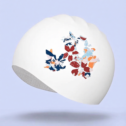 Cotton Blend Floral Swim Cap - Stylish and Comfortable Swimwear Accessory