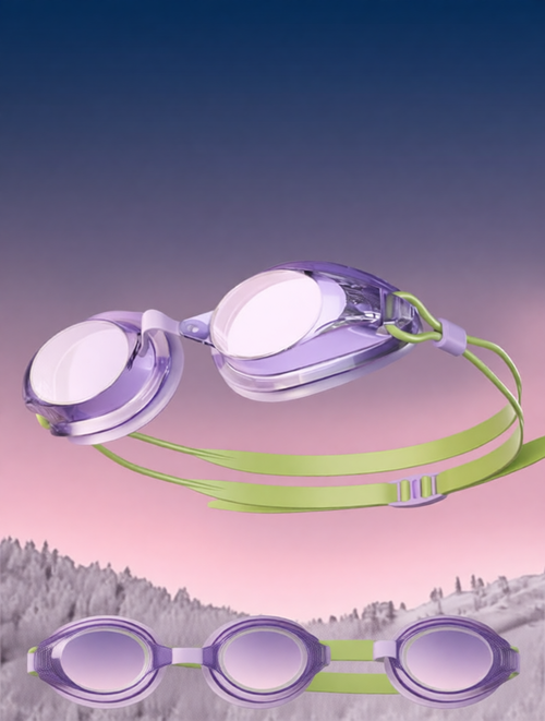 UV-Protective Silicone Swim Goggles with Anti-Fog Lens for Kids and Adults