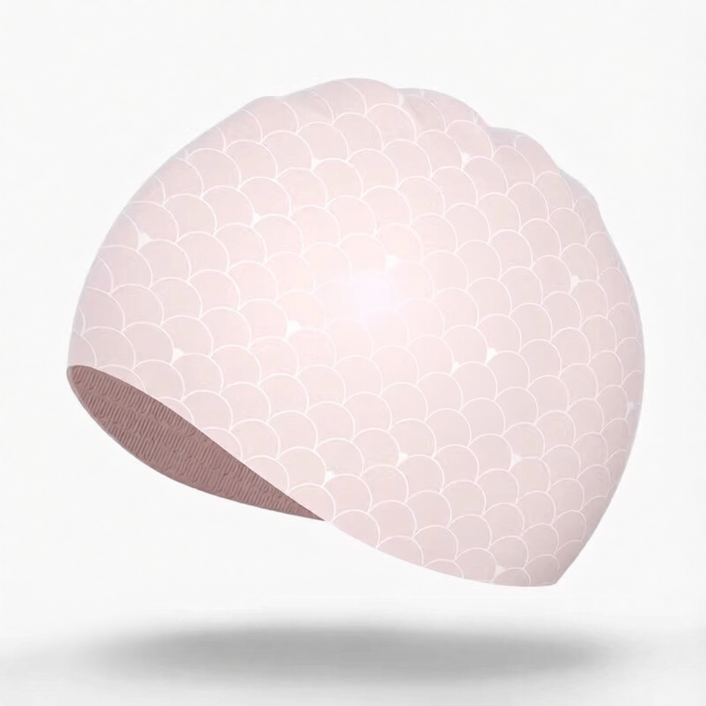 Silicone Swim Cap with Anti-Slip Design for Women, Waterproof and Comfortable Swimming Hat for Long Hair, Soft Elastic Material