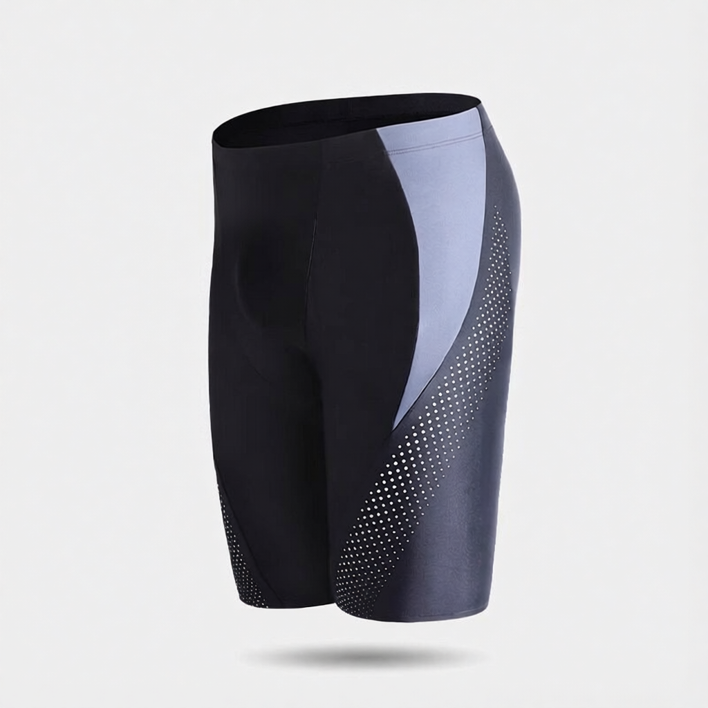 Men's High-Performance Quick-Dry Swim Shorts with Mesh Panels and Compression Fit