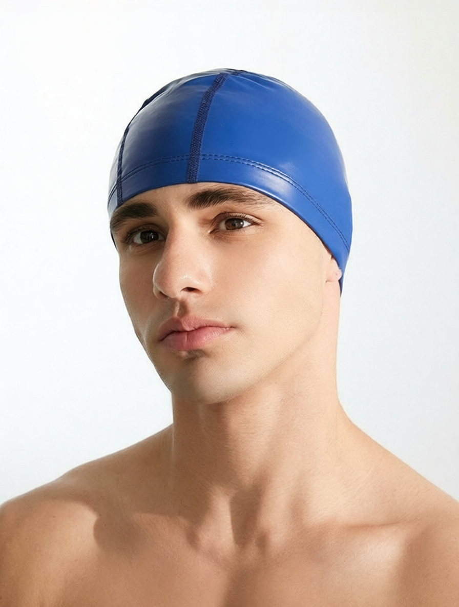Cotton Blend Swim Cap for Women - White, Lightweight & Breathable Swim Hat with Smooth Fit, Ideal for Swimming Pool or Use