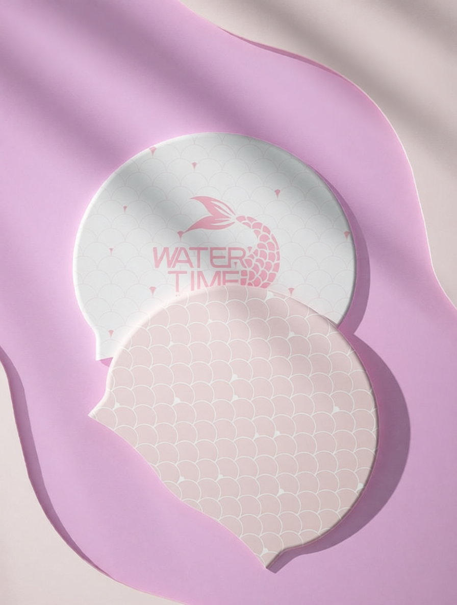 Silicone Swim Cap with Anti-Slip Design for Women, Waterproof and Comfortable Swimming Hat for Long Hair, Soft Elastic Material