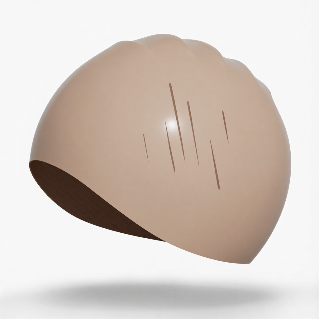 Silicone Swim Cap for Long Hair - Waterproof, Anti-Slip, Comfort Fit with High Elasticity and UV Protection