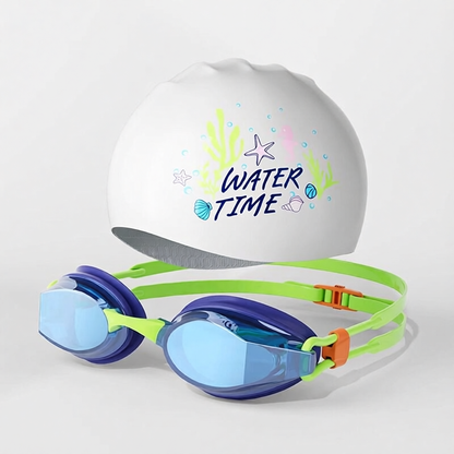 Silicone Swim Goggles with Anti-Fog Lens and UV Protection for Kids and Adults