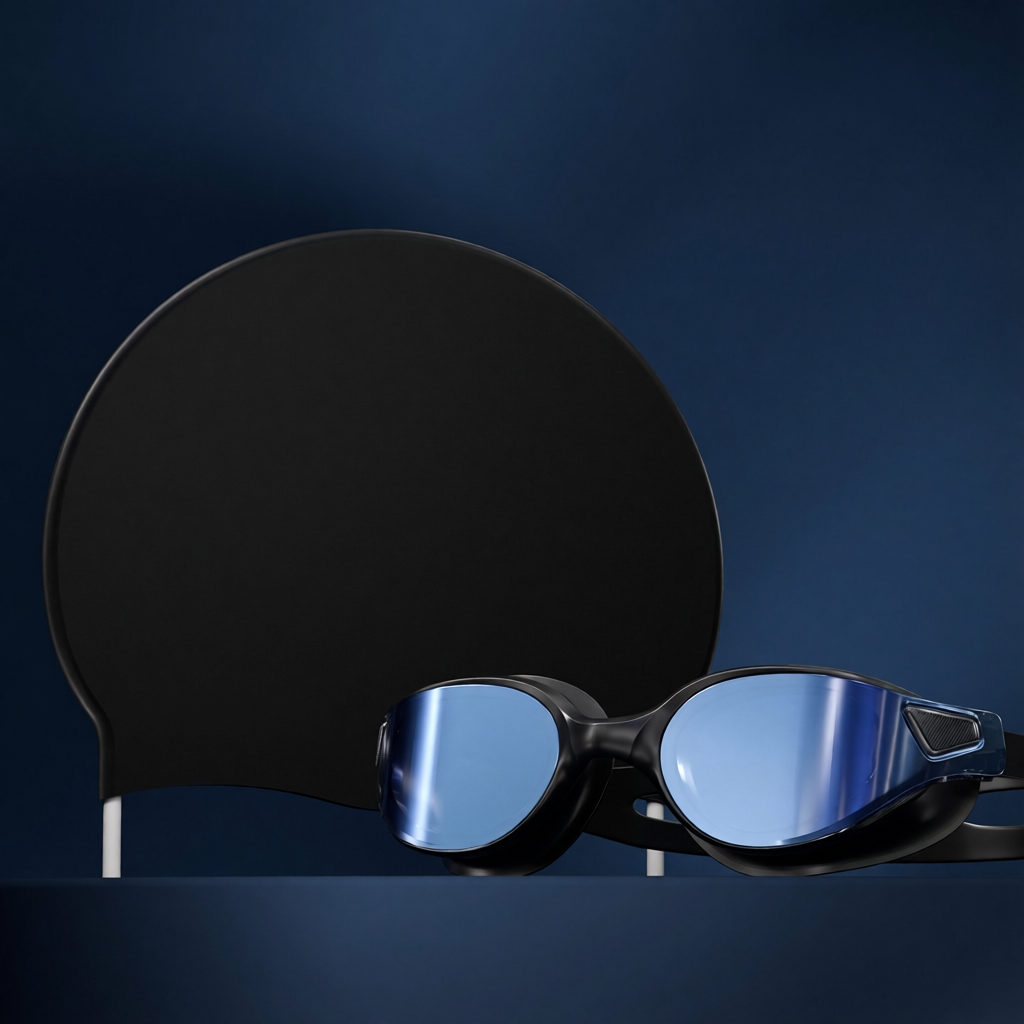 Silicone Swim Goggles with Anti-Fog Lens for Clear Vision and Comfortable Fit
