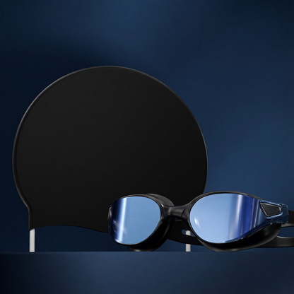 Silicone Swim Goggles with Anti-Fog Lens for Clear Vision and Comfortable Fit