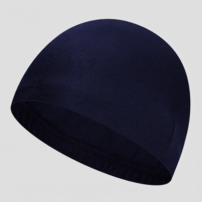 Navy Blue Polyester Swim Cap for Kids - Comfortable, Durable, and Water-Resistant Swimming Hat with Seamless Design