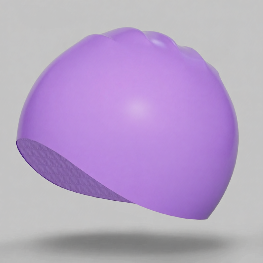 Silicone Swim Cap with Anti-Slip Design for Women, Waterproof and Comfortable Swimming Hat for Long Hair, Soft Elastic Material