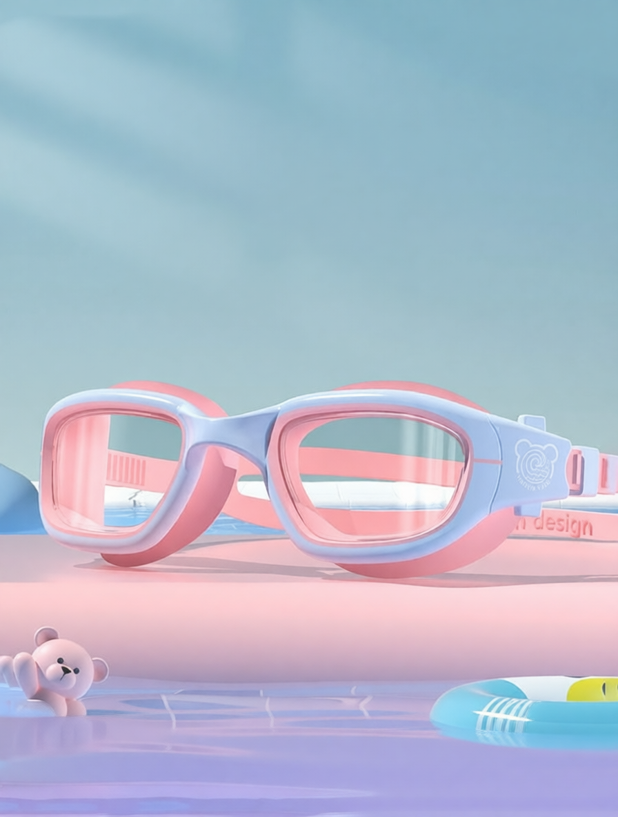 Soft Silicone Kids Swim Goggles with Anti-Fog Lens and Comfort Fit Design