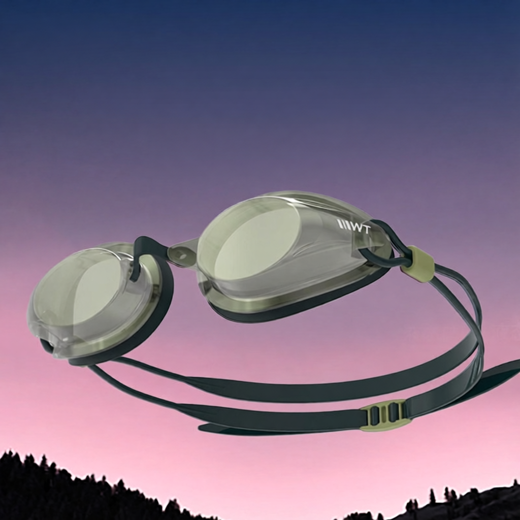 UV-Protective Silicone Swim Goggles with Anti-Fog Lens for Kids and Adults