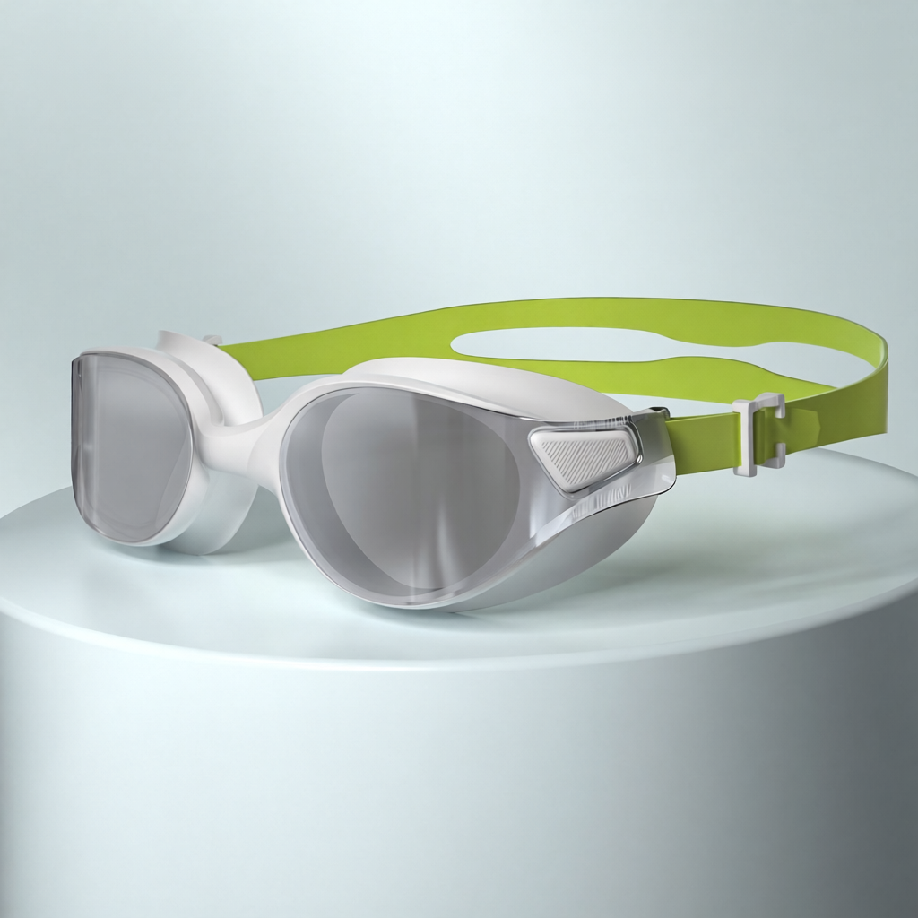 Silicone Swim Goggles with Anti-Fog Lens for Clear Vision and Comfortable Fit