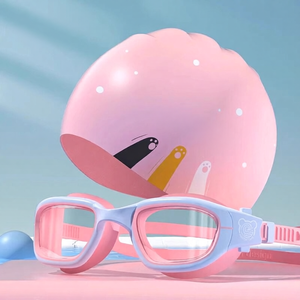 Soft Silicone Kids Swim Goggles with Anti-Fog Lens and Comfort Fit Design