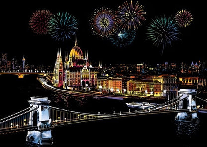 🔥Scratch-Off Rainbow Painting - World Famous Tourist Attractions 16 X 11.2 Inches