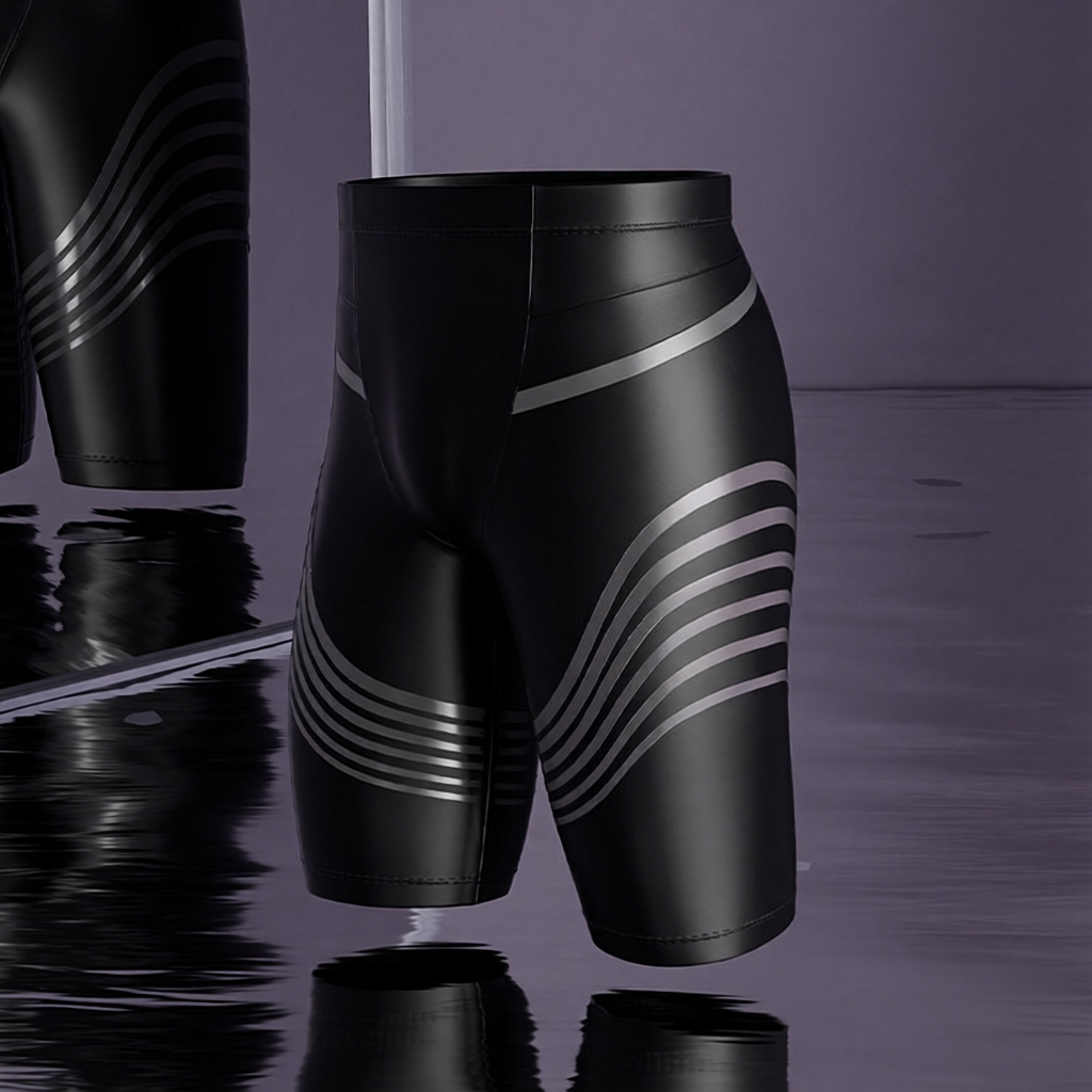 Men's High-Performance Compression Swim Shorts with Quick-Dry Fabric for Swimming and Water Sports