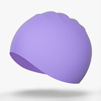 Silicone Swim Cap with Anti-Slip Design for Women, Waterproof and Comfortable Swimming Hat for Long Hair, Soft Elastic Material